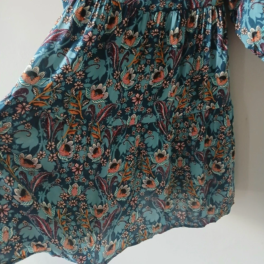 Maurices Women's Size Medium Babydoll Tiered Floral Mini Dress Boho CottageCore